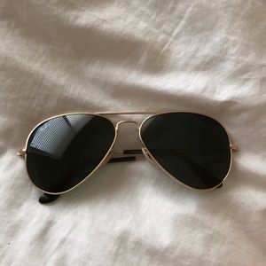 kids aviator ray bands. gold rims